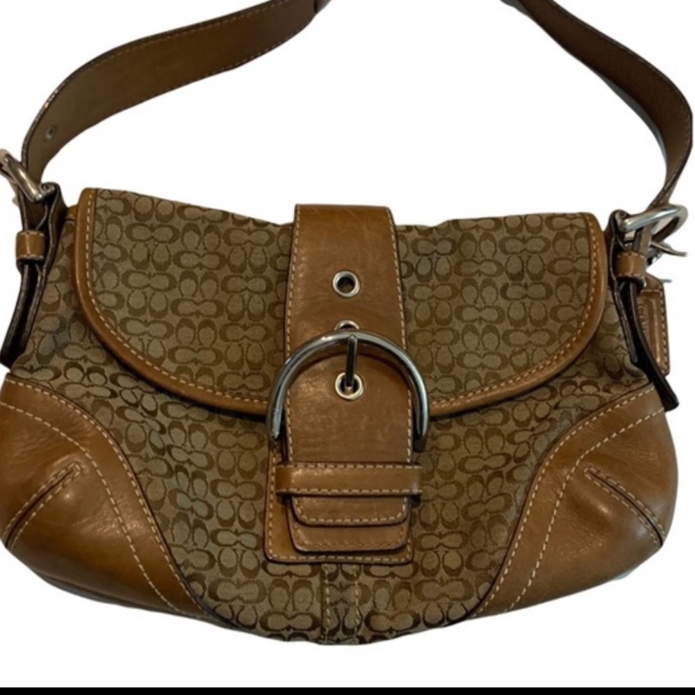 Coach Vintage Classic Soho Signature Logo Shoulder Bag Brown & Tan